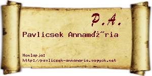 Pavlicsek Annamária névjegykártya